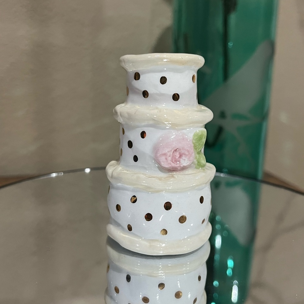 Glory Haus Ceramic Wedding Cake Charcuterie Board Topper, new!